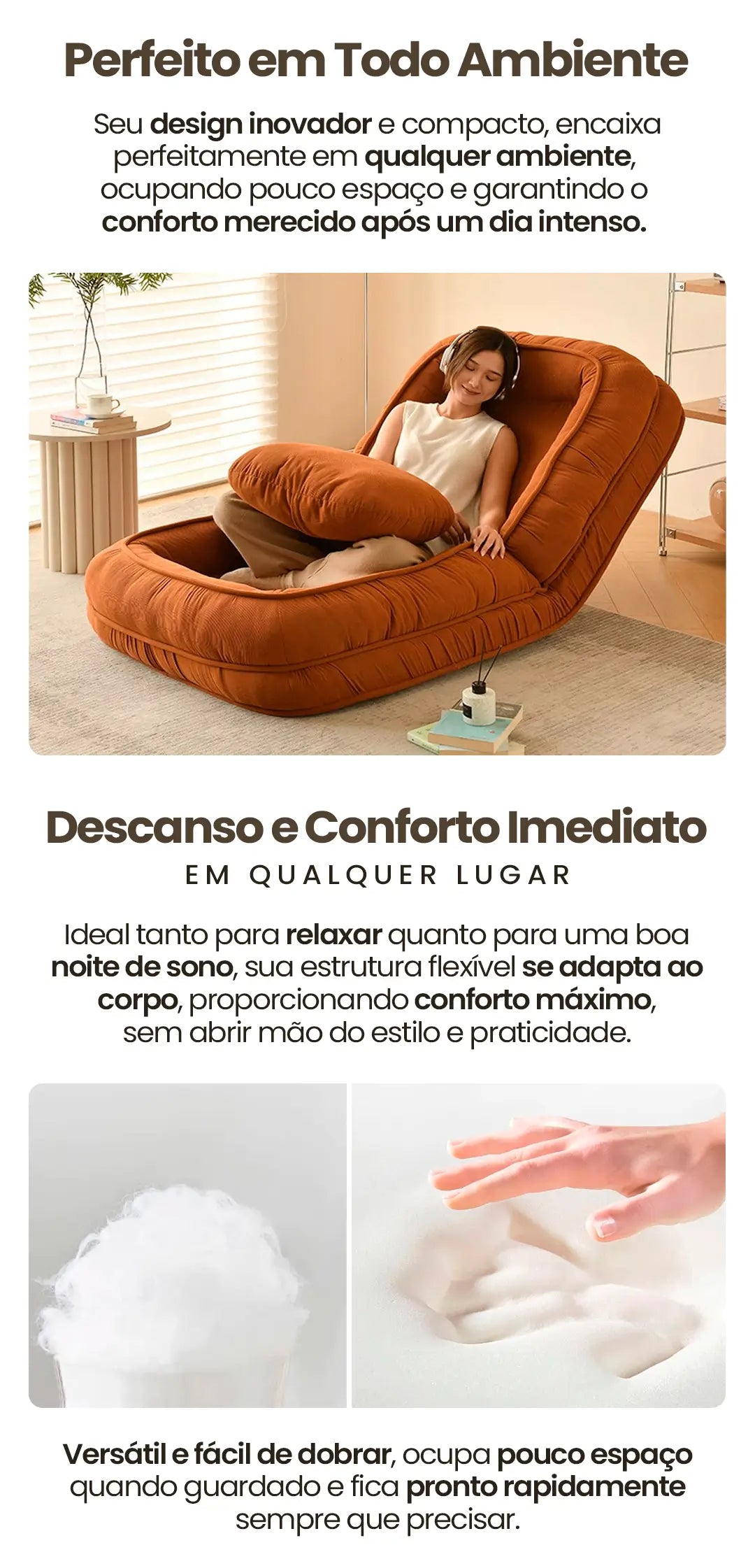 Caracter&iacute;sticas do sof&aacute;-cama