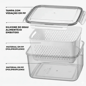 Kit de 20 Potes Herméticos de Vidro + BRINDE: 10 Copos de Vidro Aruba