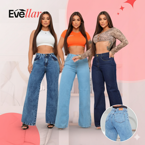[PAGUE 1, LEVE 3] Kit Calças Jeans Wide Leg | Efeito Realça Curvas e Empina Bumbum