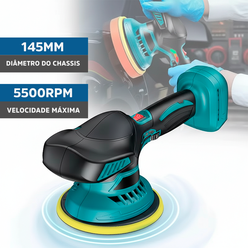 [LEVE 2 PAGUE 1] Lixadeira Politron Profissional 3 em 1 Sem Fio + BRINDE: Bolsa de Ferramentas Multitarefas